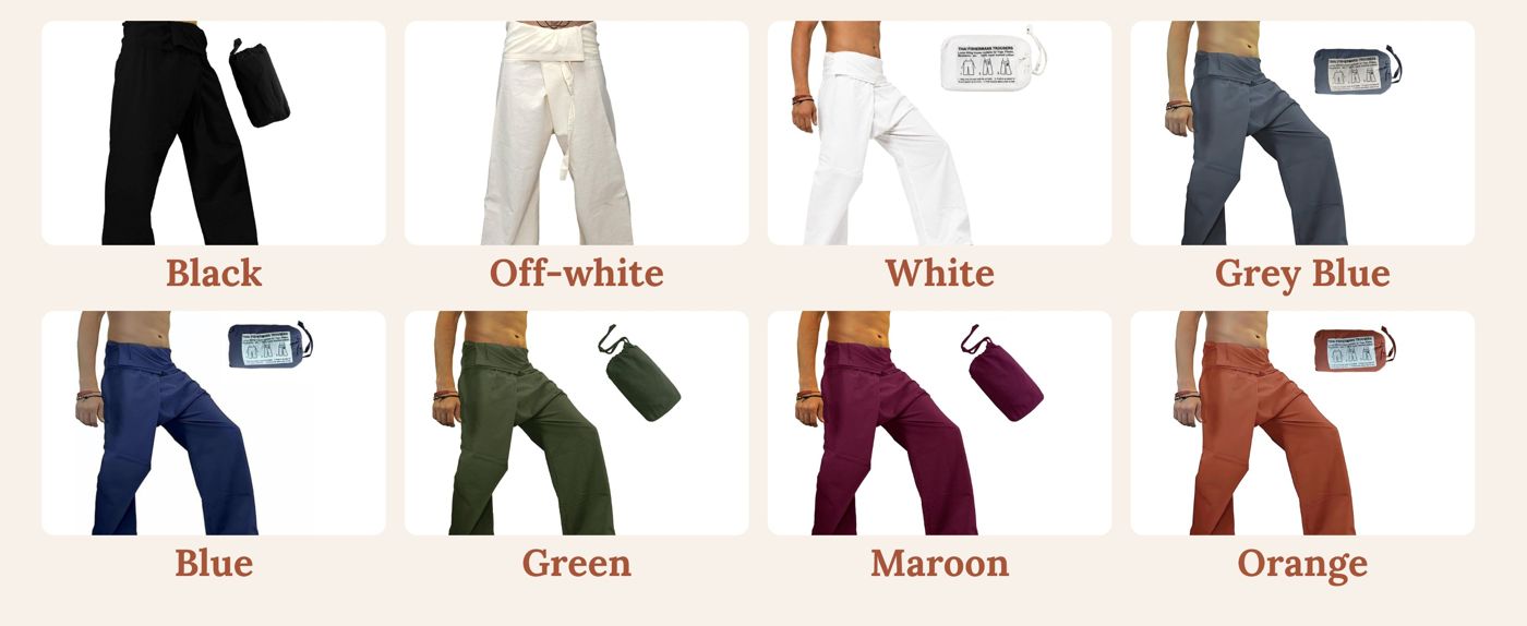 Thai fisherman pants in eight colours