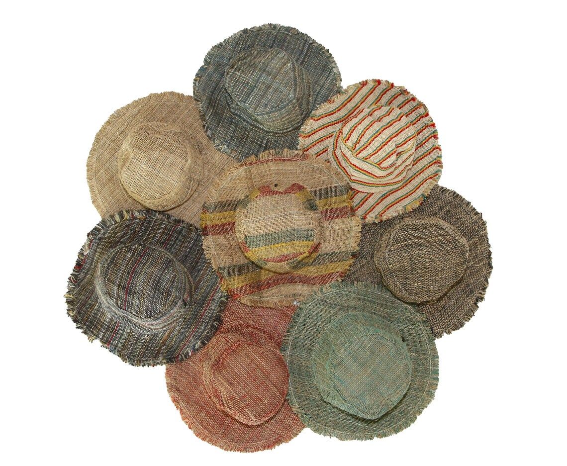 Hemp sun hats in many colours
