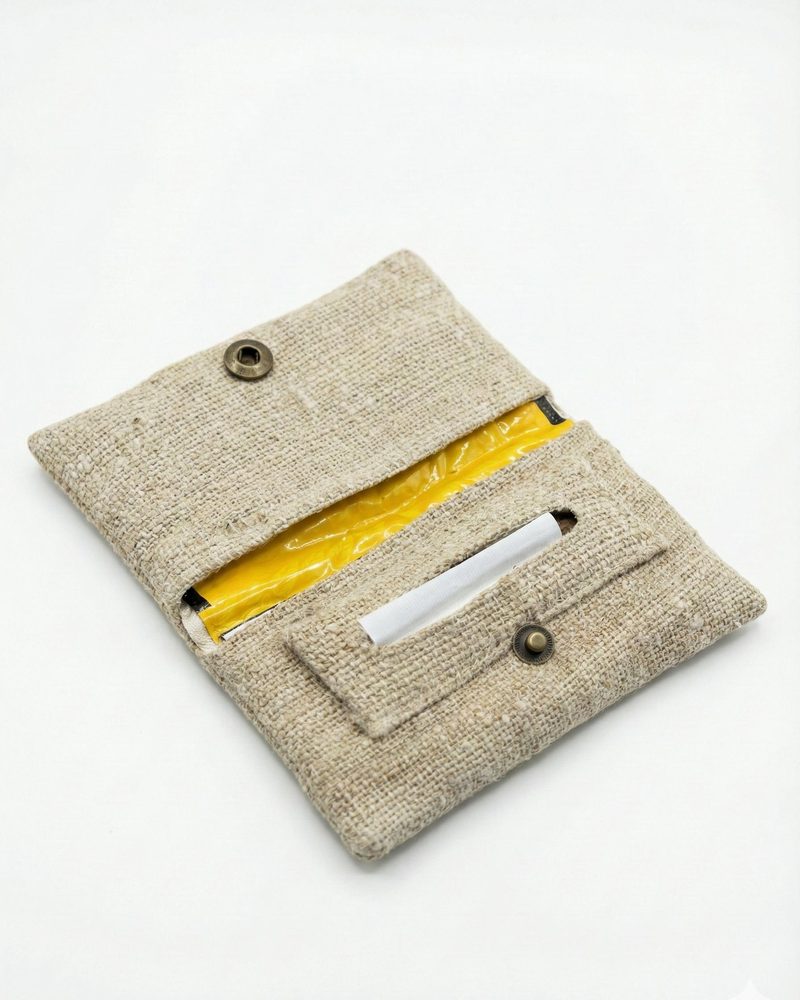 Tobacco Pouch in natural, handmade in Kathmandu, Nepal by manaKAmana